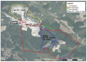 Mapa rozšíření lomu
